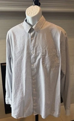 Mens Vince Striped Button Down Cotton Blend Shirt Size XL, Worn 1x EUC!! - Image 1 of 4