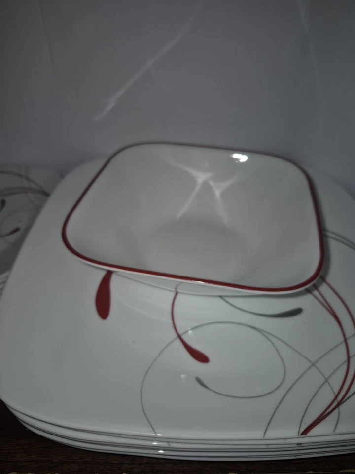  Juego de 8 platos de cena Corelle Splendor 8 cuencos de cereal 8 platos pequeños de 24 piezas Foto 3 de 4