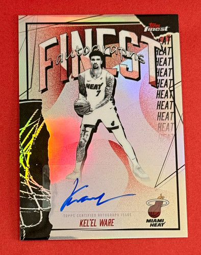 Topps Kel'el Ware 2025-26 Topps Finest Autographs #FAU-KW Miami Heat NBA