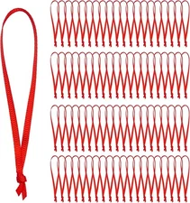 100 Pcs Christmas Ornament Ribbon Hangers, Thin Hand Tied Ornament Ribbon Loops