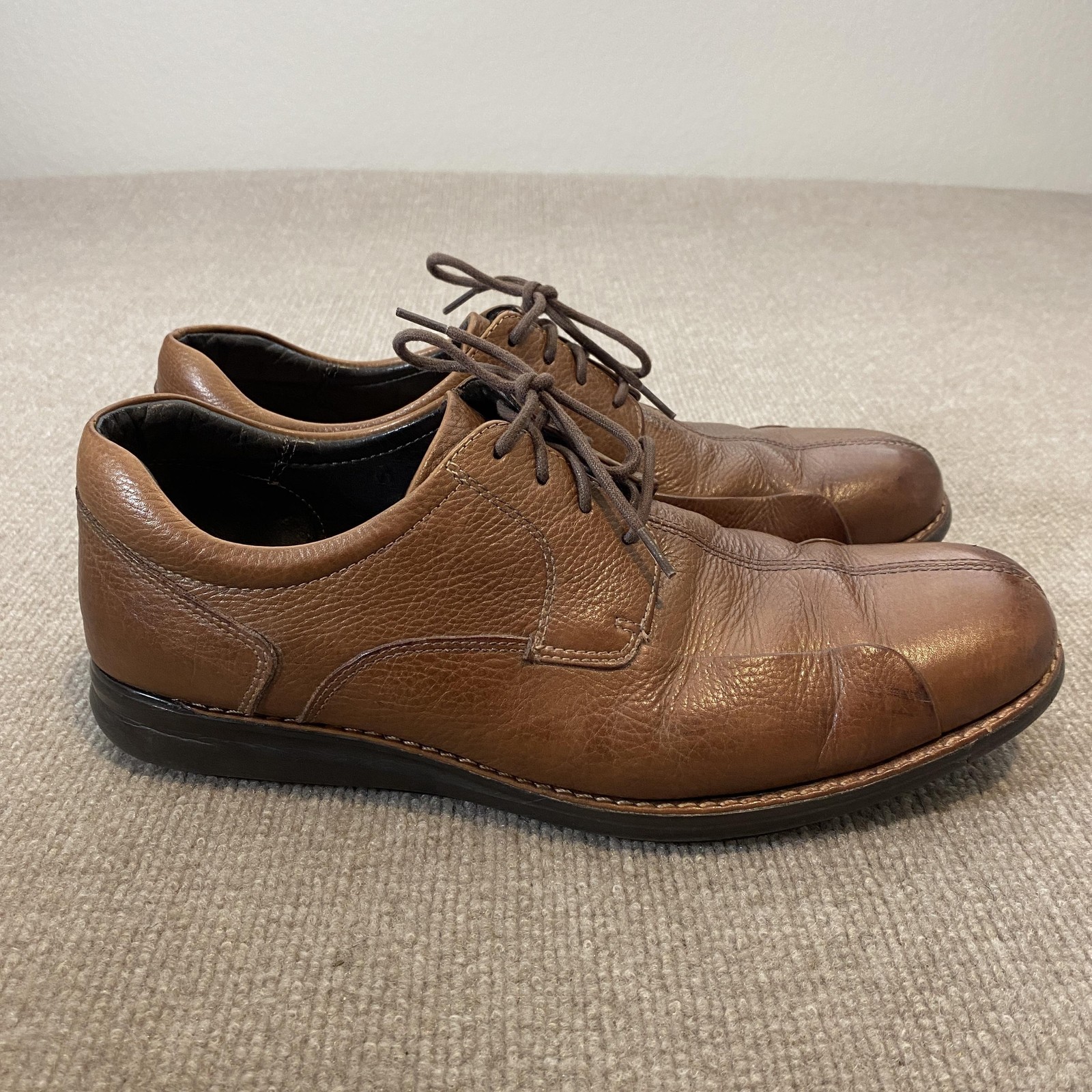 Johnston & Murphy Shoes Mens Size 11 Brown Leather Lace Up Casual Sneakers