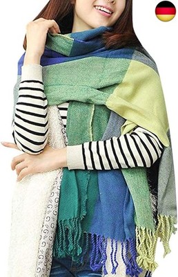 heekpek Damen Kariert Oversized Kaschmir Schal Lange Winterschal Weich Wraps