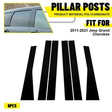 For Jeep Grand-cherokee 2011- 2021 6pcs Door Pillar Post Side Cover Trim Parts