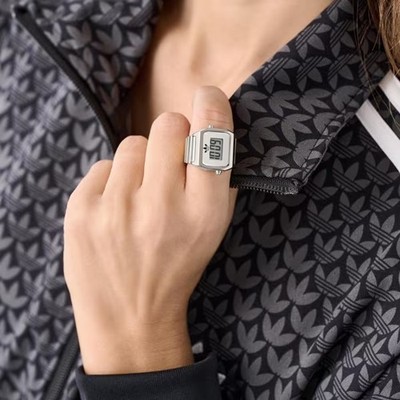 adidas Originals DIGITAL TWO RING Watch Silver Unisex Stainless