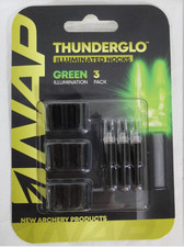 NAP Thunderglo Lighted Nocks Green Universal Fit 3 pk. - New 
