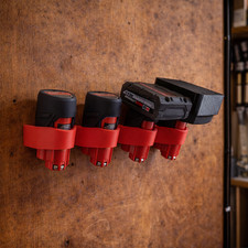 Filts Milwaukee M12 Battery Wall Mount Holder Red 1 Organizer