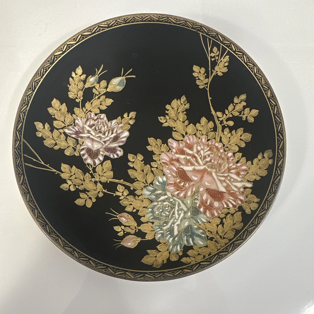 陶瓷黑色古董日本盘子| eBay