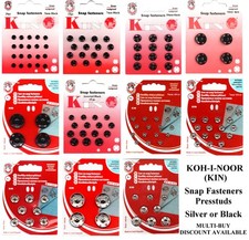 SNAP FASTENERS~PRESSTUDS~SILVER OR BLACK~5mm to 19mm~up to 20% OFF MULTIBUY DISC