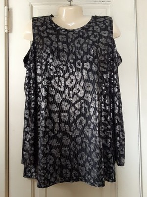 Michael Kors Woman's Cold Shoulder Long Sleeve Dressy Top Size 1X