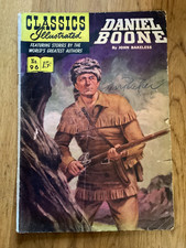 FESS PARKER AUTOGRAPHED DANIEL BOONE 1952 CLASSIC ILLUSTRATED 15 Cent COMIC BOOK