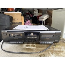 Sony TC-WE305 Dual Stereo Cassette Deck Black Dolby B Noise Reduction Dubbing
