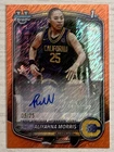 ALIYAHNA MORRIS 2025-26 BOWMAN CHROME U 1ST #CPA-A0 ORANGE SHIMMER AUTO /25