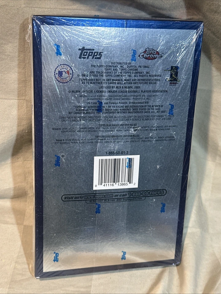 2003 Topps Chrome Baseball Series 1 Factory Sealed Hobby Box 24 Packs  Manny - Image 2 of 4