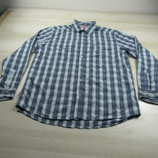 Simms Shirt Mens Large Blue Pearl Snap Outdoor Tech Fishing Western Vented