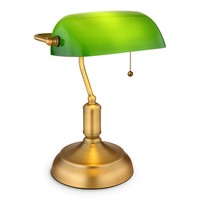 Luxus Bankerlampe GrÜN Messing Schreibtischleuchte Tischlampe Retro 159493117