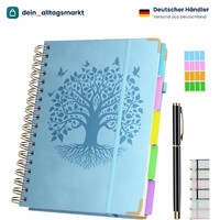 Notizbuch Hardcover B5 320 Seiten Tintenfestes Papier 19 X 25Cm Blau Erwachsene