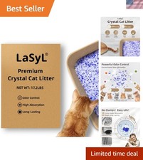 Crystal Cat Litter - 17.2 lb, Four Lasting - Superior Odor Control  Absorpt...