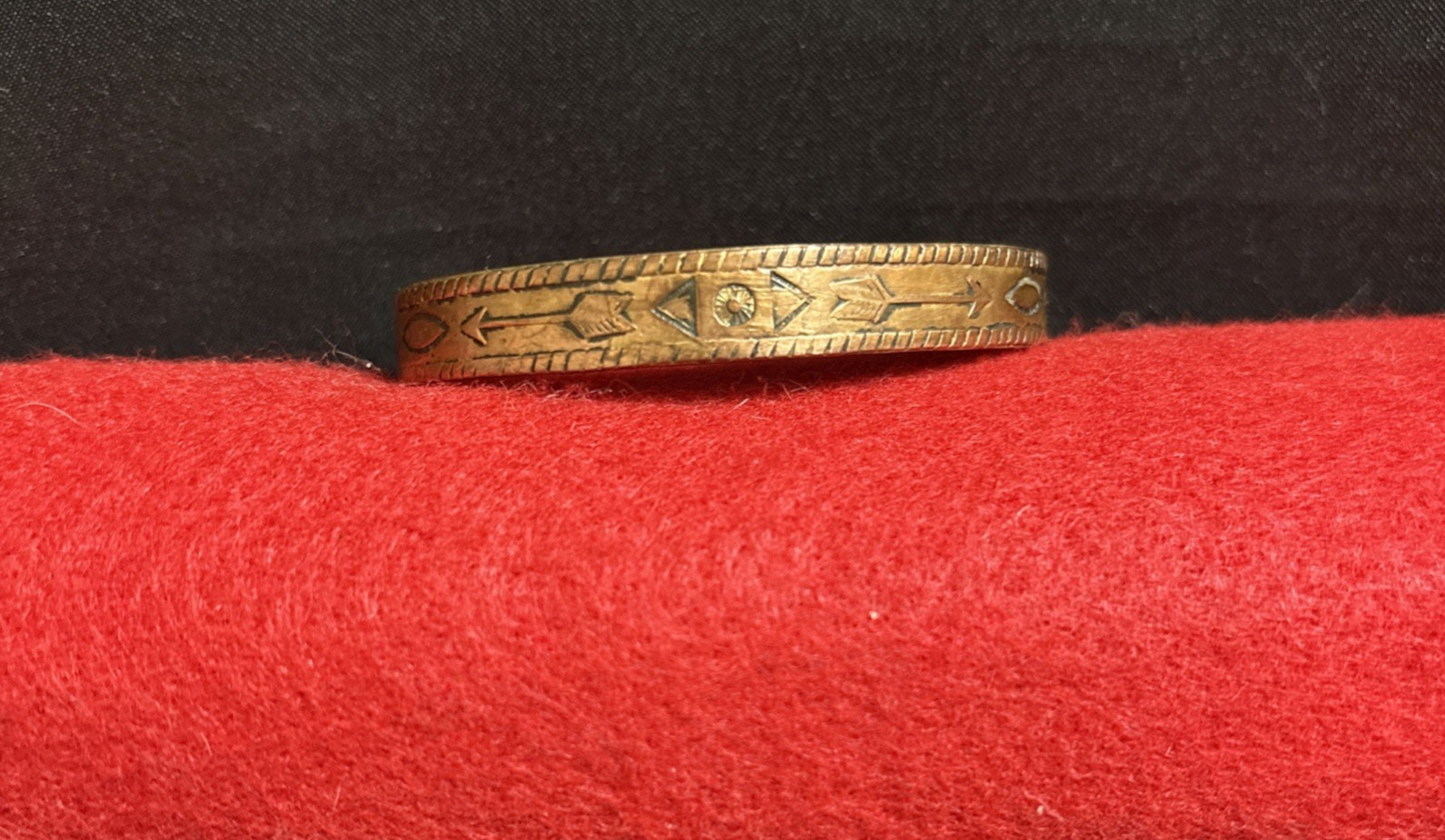 Native American STHWST SOLID COPPER cuff bracelet… - image 11