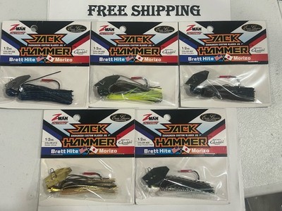 Lot Of 5 Z-Man Evergreen  1/2 Oz Jack Hammer Chatterbaits 5 DIFFERENT COLORS NIP