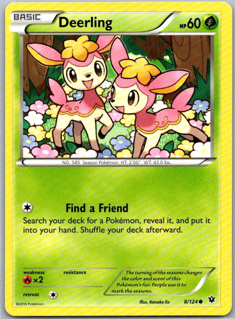 Deerling 8/124 XY - Fates Collide Common Normal NM