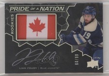 2020-21 SPx UD Black Pride of a Nation Rookies 60/99 Liam Foudy Patch Auto 01g1