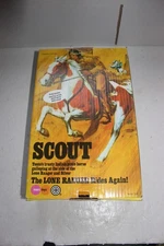 THE LONE RANGER RIDES AGAIN    " SCOUT  "    NICE PLAYSET /BOXED !