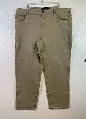 Gloria Vanderbilt Women's Amanda Jeans Womens Sz 20W Trousers Pants Tan Khaki