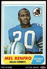 1968 Topps #129 Mel Renfro Cowboys HOF Oregon 3 - VG