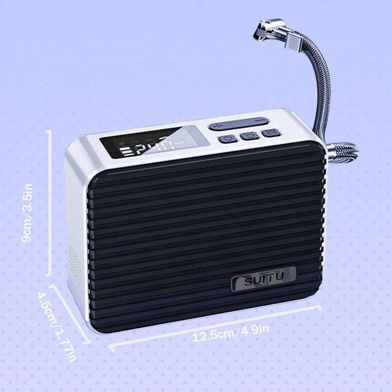 Electric Wireless Portable Air Compressor Pump Bike Car Tire Inflator NEW qJyN - Image 3 of 4