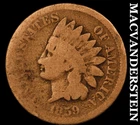 1859 CN Indian Head Cent - Scarce  Semi-key  Better Date  No Reserve  #K44