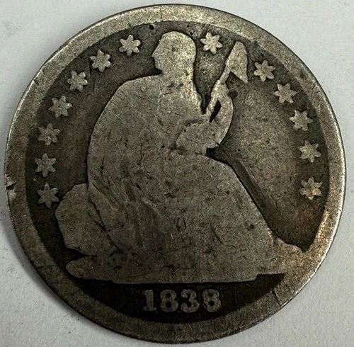 1838 Seated Liberty Dime Exact Coin Imaged #SL299
