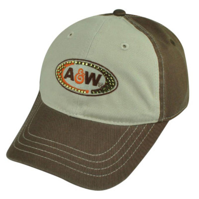 A&W Brand Root Beer Women's Brown & Beige Rhinestone Two