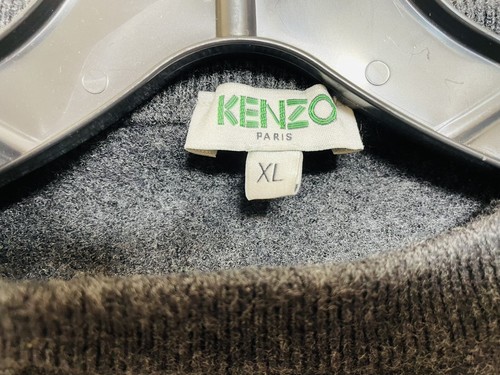 Kenzo Paris 100% Wool Sweater Girls XL Gray - Picture 3 of 9