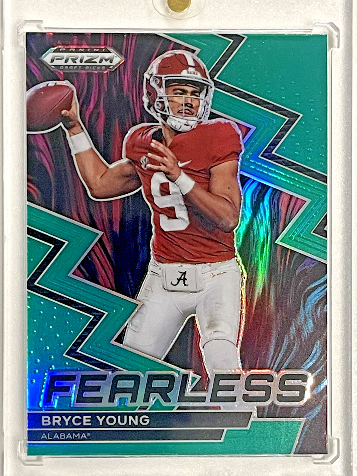 Bryce Young Panini Prizm Draft Picks Fearless #F16 Green