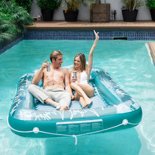 Inflatable Tanning Pool Lounger Float for Adults - Blow up Pool  Lake Floaties