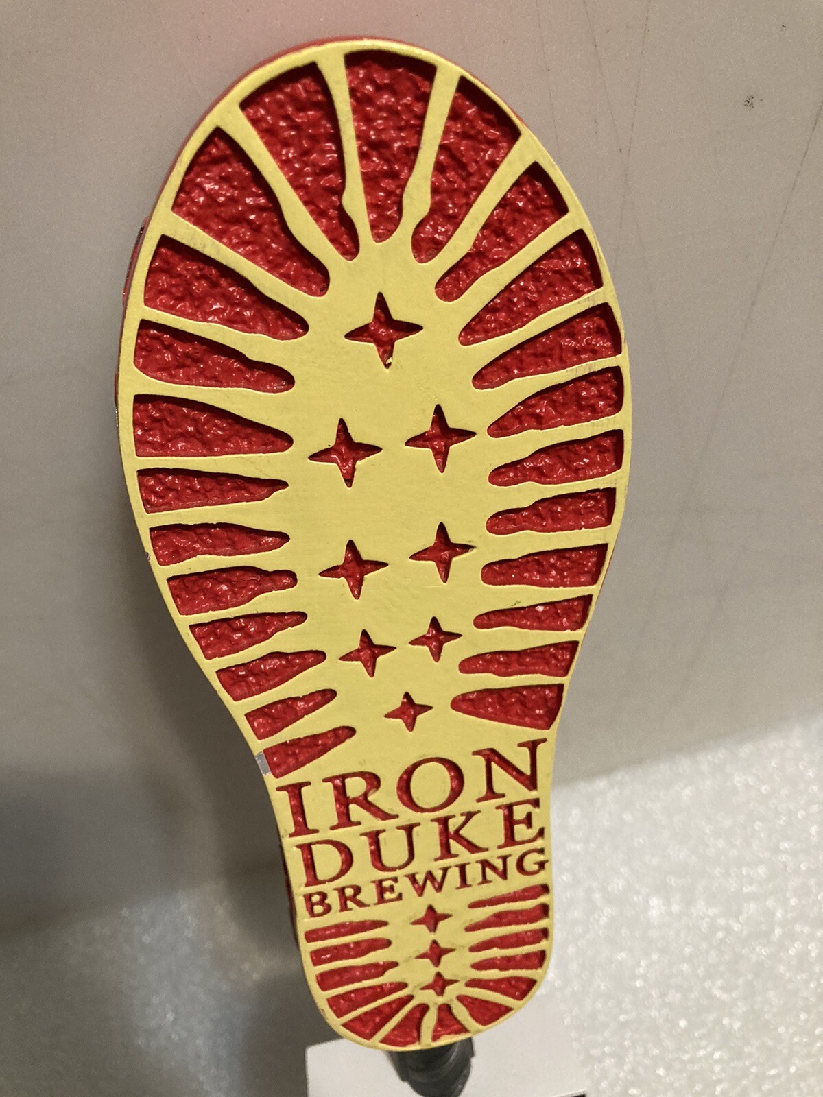 IRON DUKE LEAD FOOT BOOT SOLE 4 AM NEIPA Draft beer tap handle