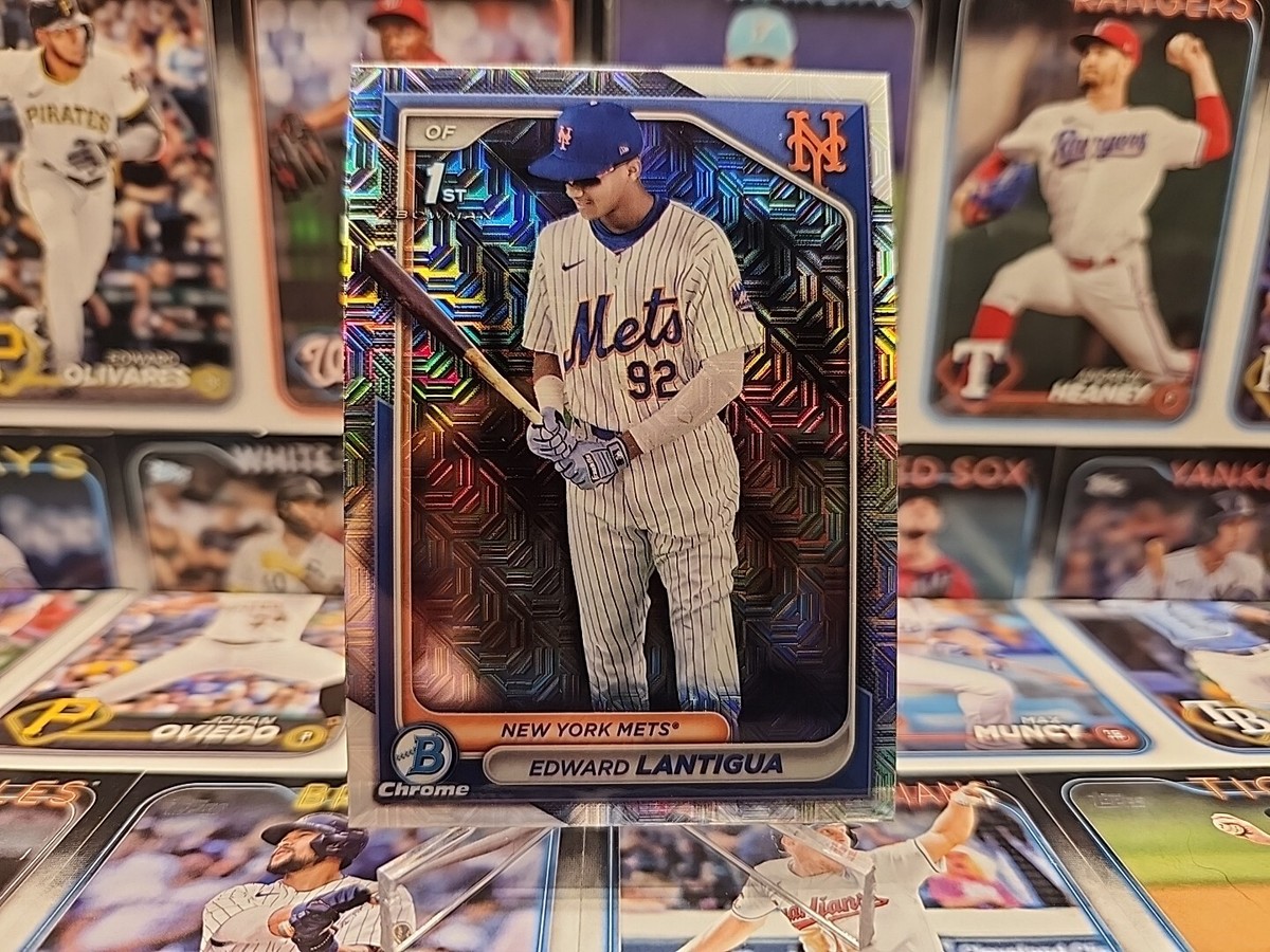 2024 Bowman Chrome EDWARD LANTIGUA Mojo Refractor 1st RC! NEW YORK