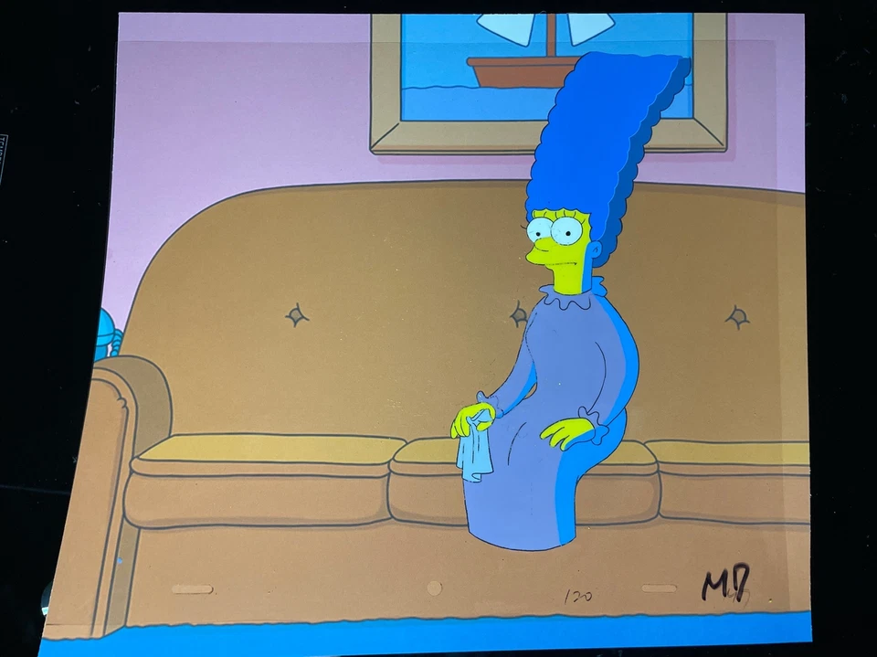 Los Simpson Animación Arte Celular Fondo Vintage Dibujos Animados MARGE SIMPSON I14 Foto 3 de 4