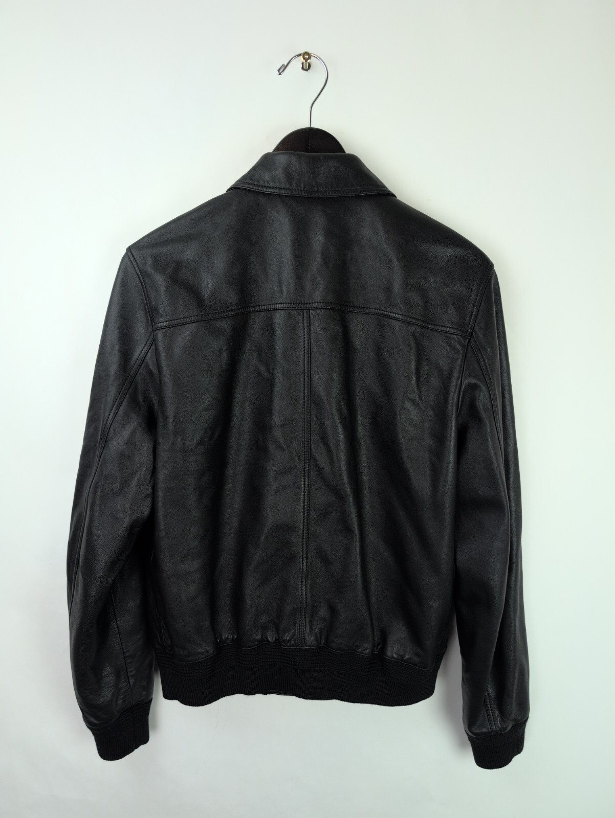 Giacca bomber SAINT LAURENT PARIS taglia US36 S IT46 pelle nera SS2020 635539