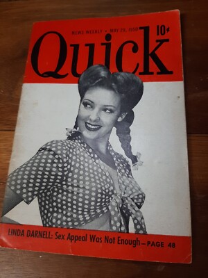 Vintage QUICK News Weekly May 29, 1950 Mini Magazine, 65 pages of news good cond