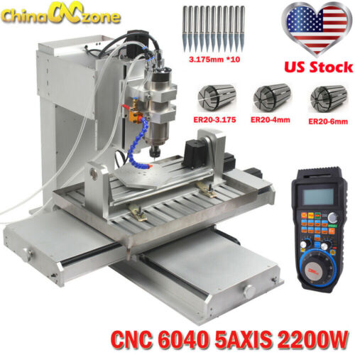 Machine à graver CNC 6040 5 axes 2200 W fraiseur de métaux bureau à faire soi-même routeur - Photo 1 sur 9