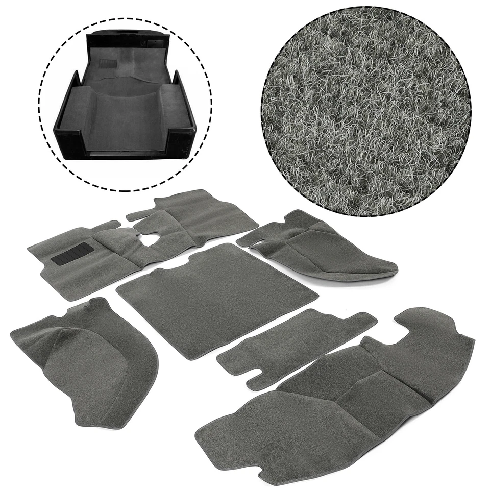 Nuevo para TJ Jeep Wrangler 1997-2006 Juego completo de alfombras Alfombrilla GRIS 6 piezas Foto 4 de 4