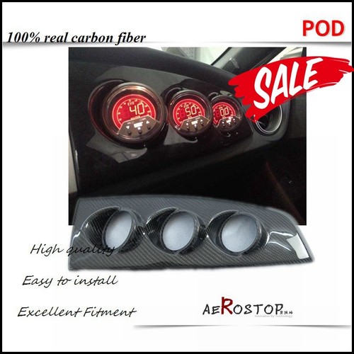 CARBON FIBER LHD ACE STYLE DASH TRIPLE GAUGE POD FOR FT86 GT86 FRS BRZ
