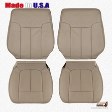 2009 2010 Ford F150 Lariat Front Driver Passenger Perforated Leather Cover Tan