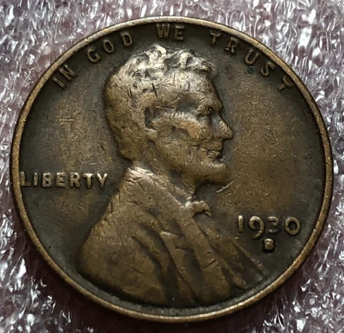 1930-S Lincoln Wheat Cent Fine Condition Copper Coin San Francisco