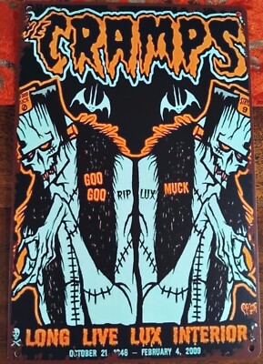 THE CRAMPS (LONG LIVE LUX) BLECHSCHILD / WANDDEKO * PUNK * PSYCHOBILLY * NEU
