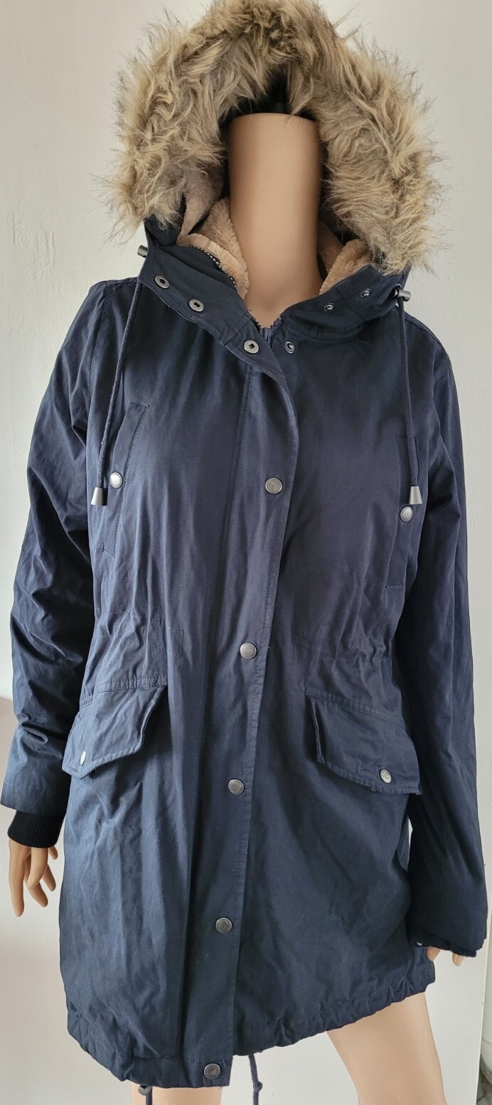 FATFACE Women's Judy Parka Jacket Coat Navy Size uk… Gem