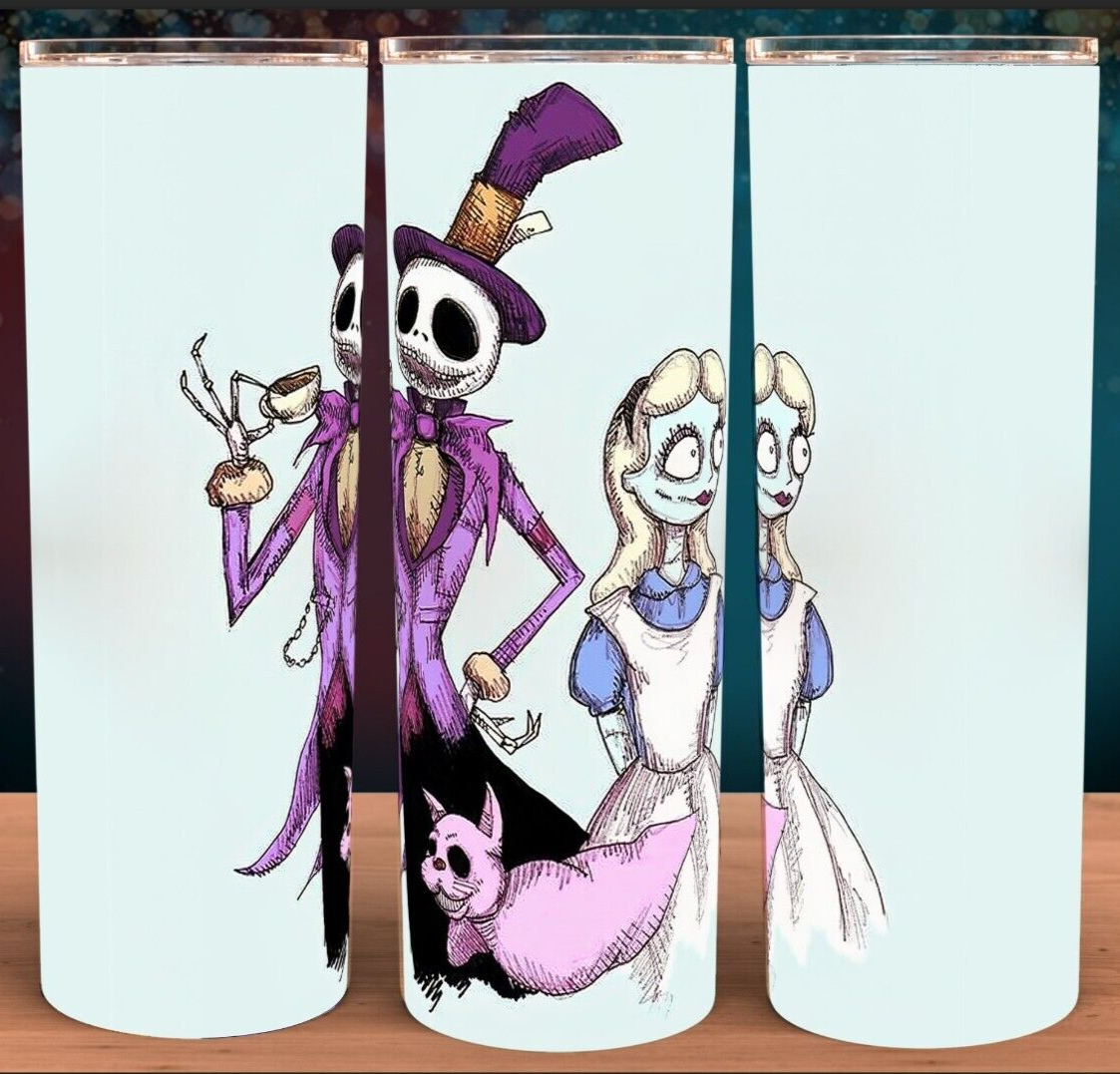 Jack Skellington Alice in Wonderland Cup Mug Tumbler 20oz