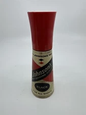 Vintage Johnson's 2 Oz Self Shining Black Polish Plastic Bottle W/ Some Contents