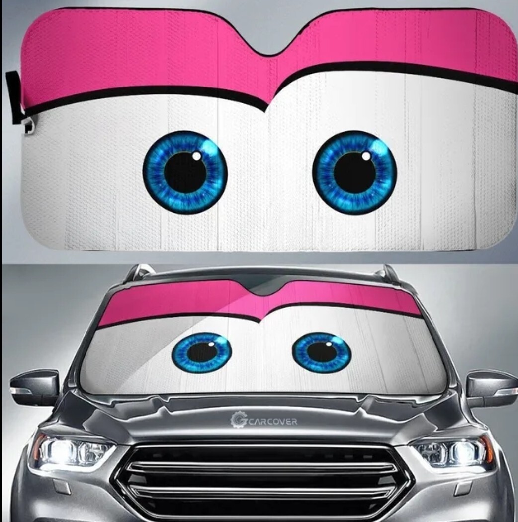 Accessoire auto Cars : pare-soleil rose drôle pour la protection des enfants